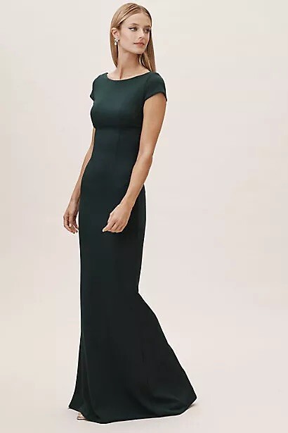 BHLDN Madison Maxi Dress Gown by Katie May Size 22 W Green $280