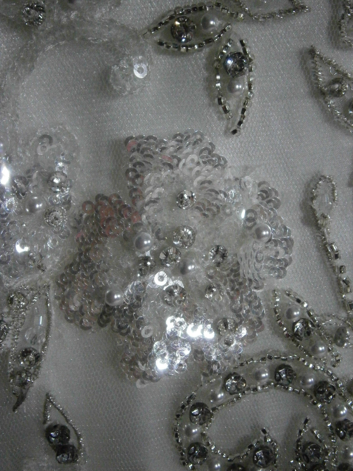 Ysa Makino Wedding Dress Silk Ball Gown 10 White Blush Pink Crystals Layers