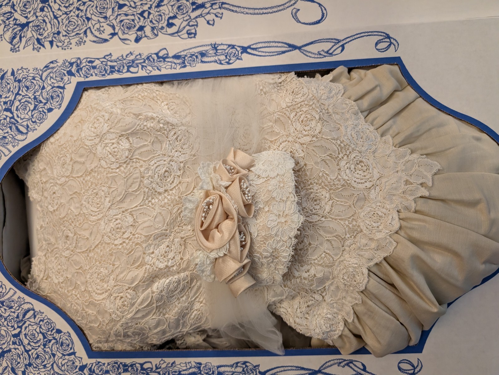 Priscilla Of Boston Designer Wedding Gown And Veil Vintage 90’s $1800