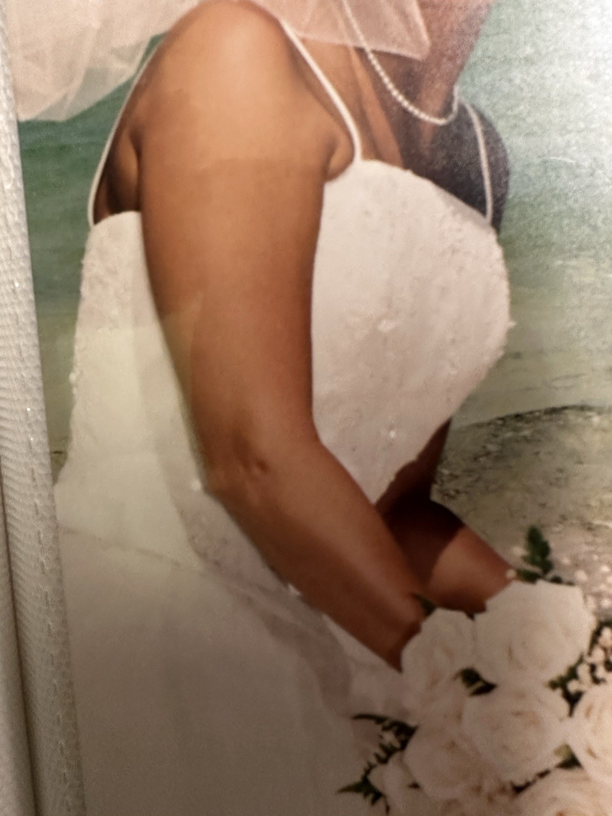 BEAUTIFUL IVORY Ashley Jordan Wedding Dress Size 10 and tiara and veil comb