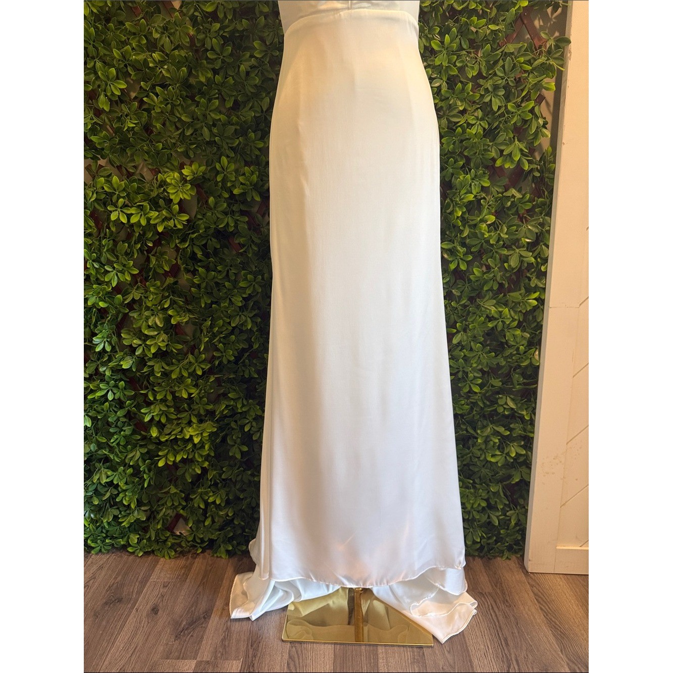 Eternity Together White Satin Halter Mermaid Maxi Dress