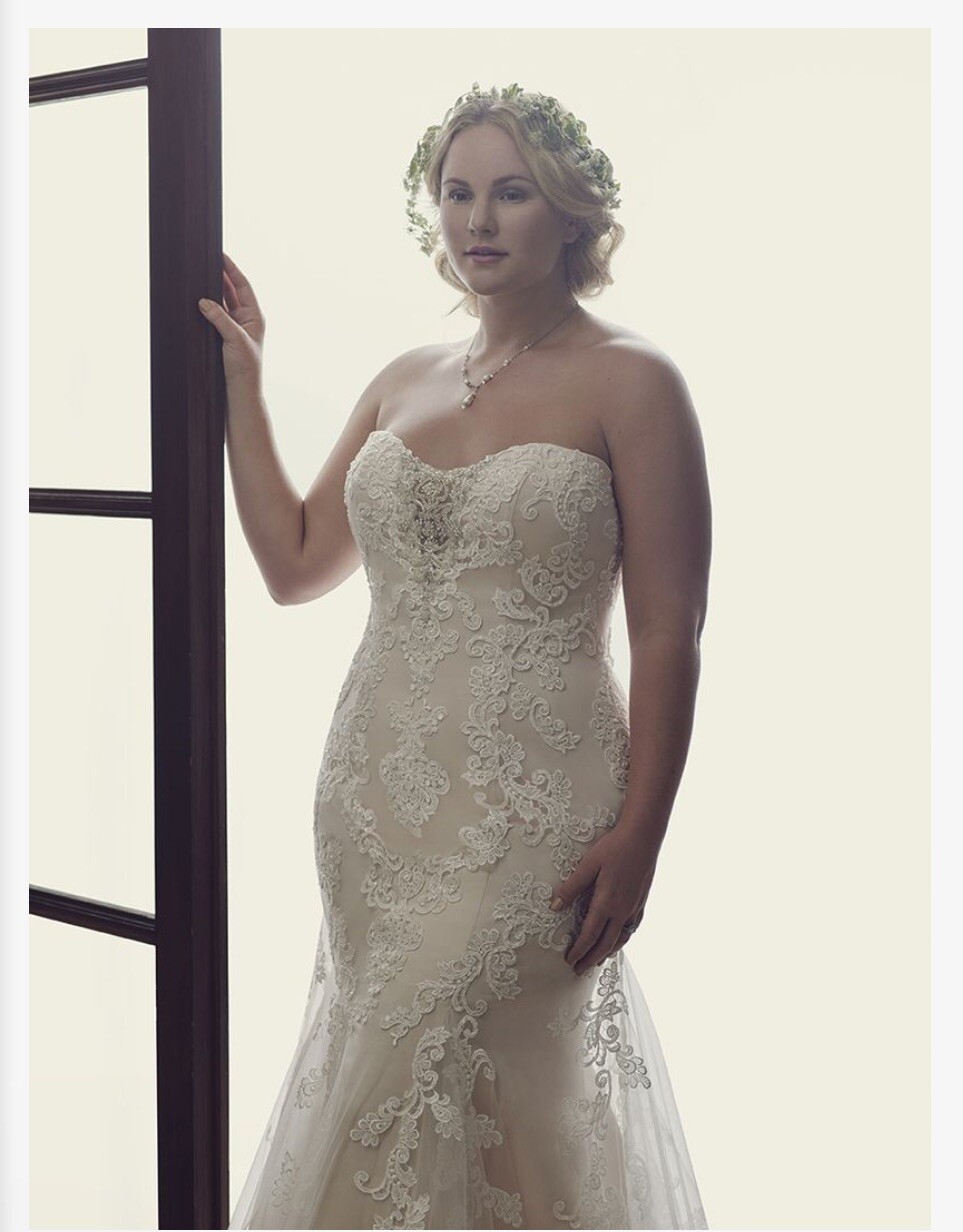 Casablanca Bridal Gown Lotus In Champagne / Ivory/ Silver Size 18 Style 2242