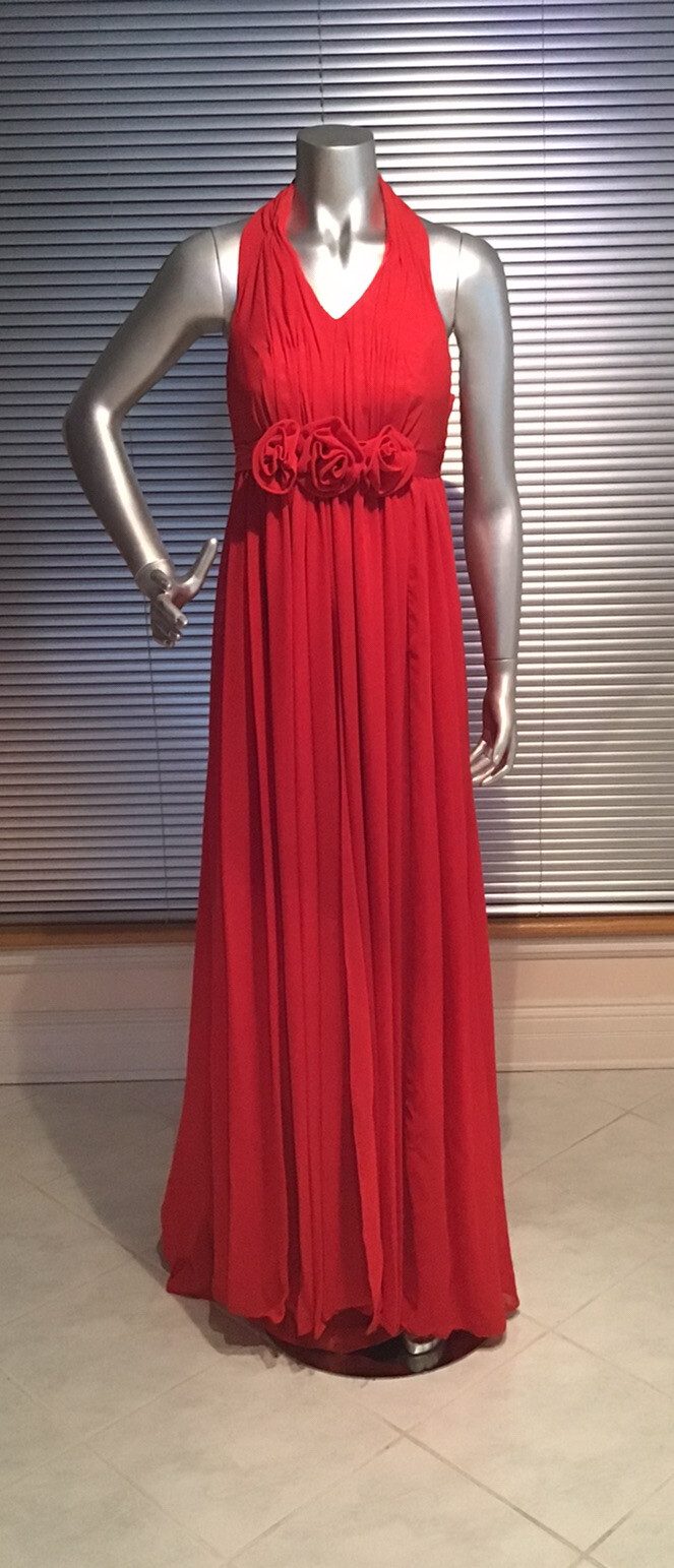 New Trailing Wedding Gown Dress Red Size XS Dress 34/26 Easy To Carry .