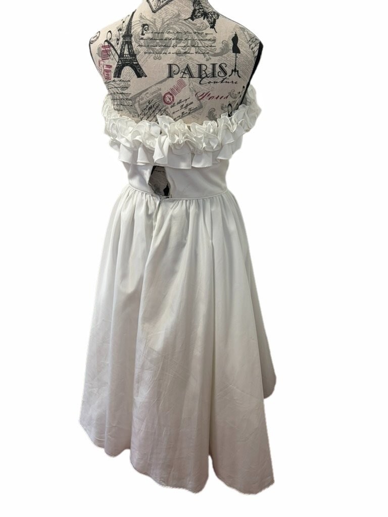 Mike Benet Formals Vintage Off-the-shoulder Formal Dress Size 12 White