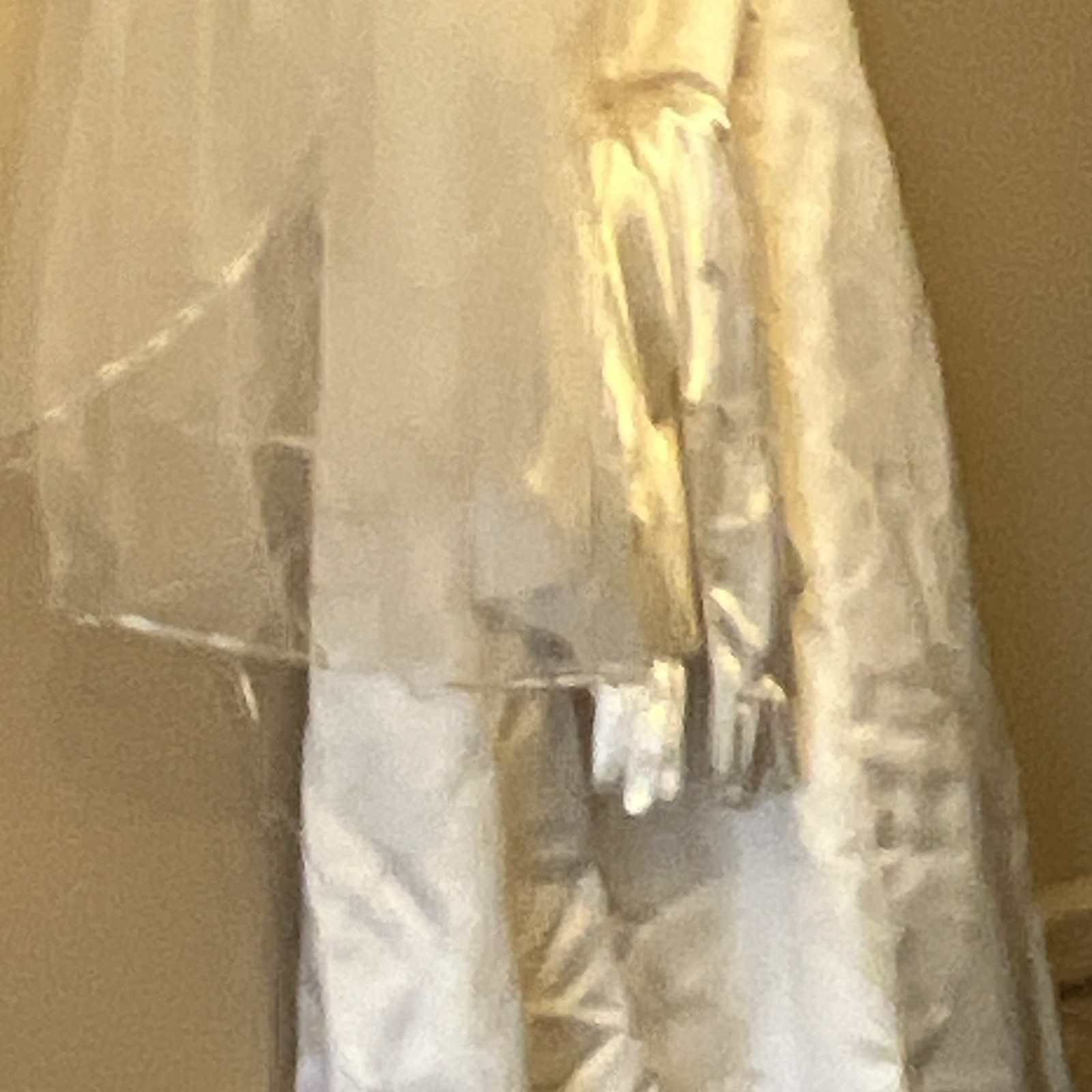 Ivory Beaded High Neck Sleeveless A-Line Full-Length Wedding Dress w/Veil