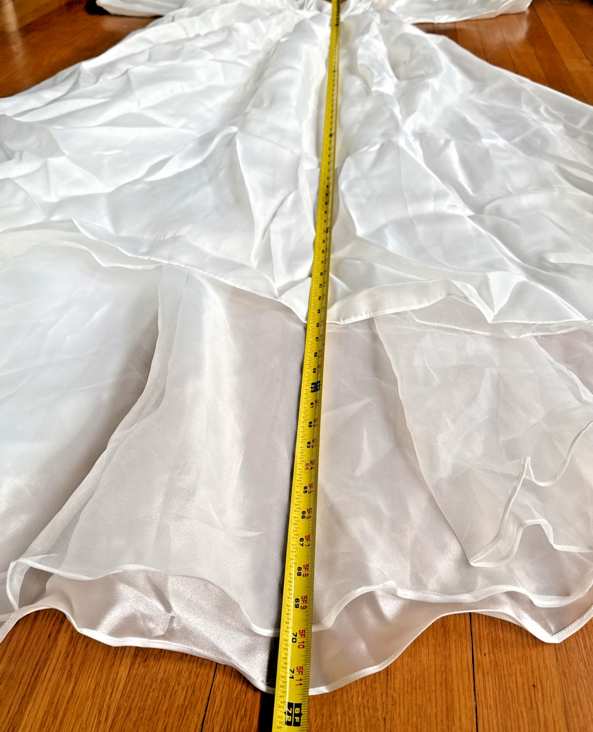 Unbranded Wedding Dress w/ Slip Dress Size 4/6 Long Balloon Sleeves