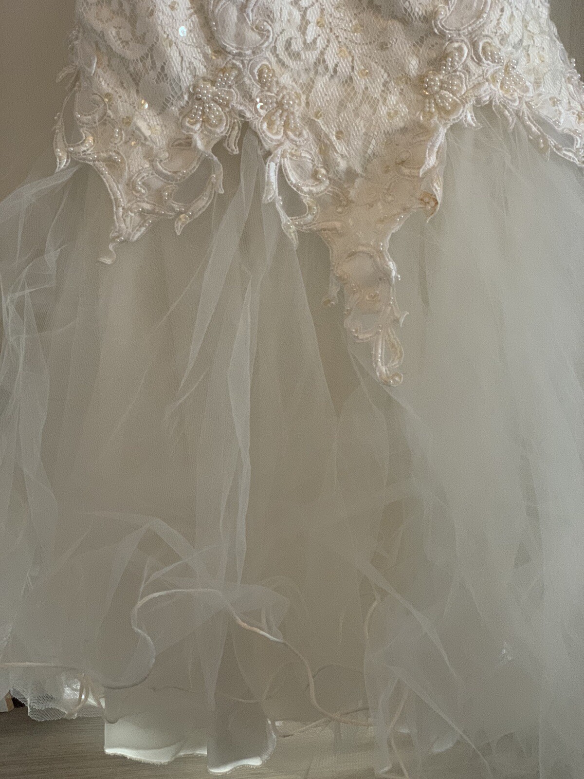 Vintage Bridal Originals Wedding dress Petite8 ivory Long Sleeve Mermaid Trumpet