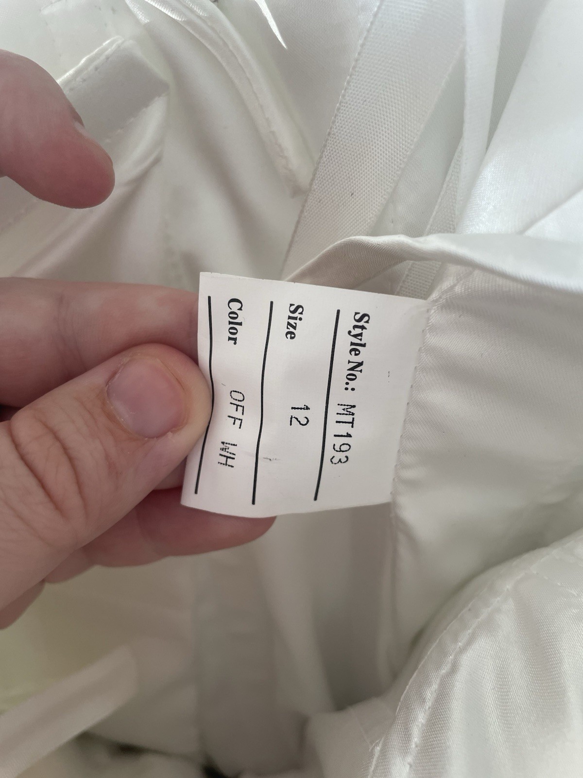 Women’s Wedding Dress Bridal Gown Sz 12 Off White NWT strapless bling sweetheart
