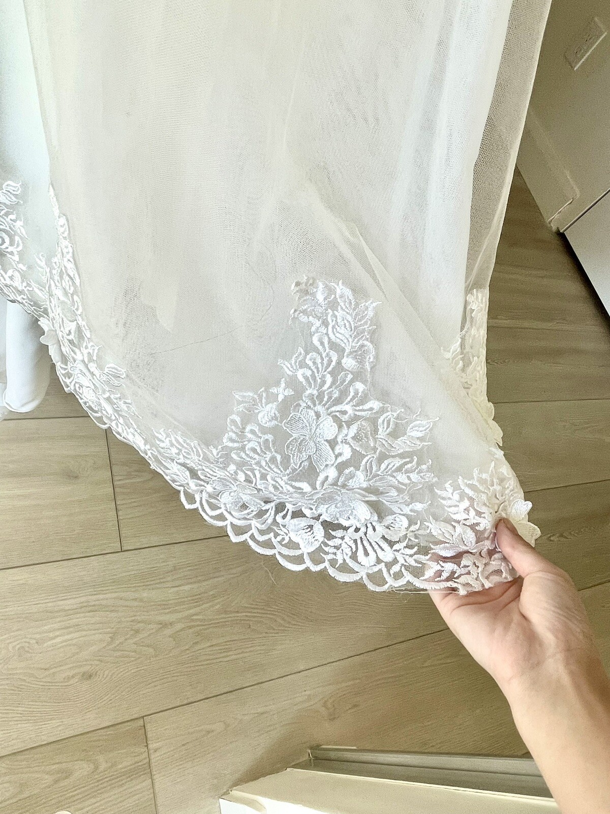 Custom Fit & Flare, Wedding Dress Skirt Overlay, Hand Beaded, NEVER WORN Petite