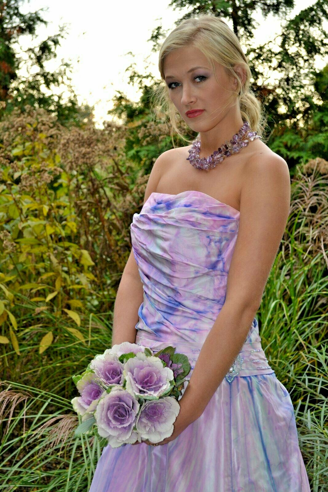 NEW Silk Beach Bohemian Wedding Dress corset Gown Blue white purple pink 6 8 10