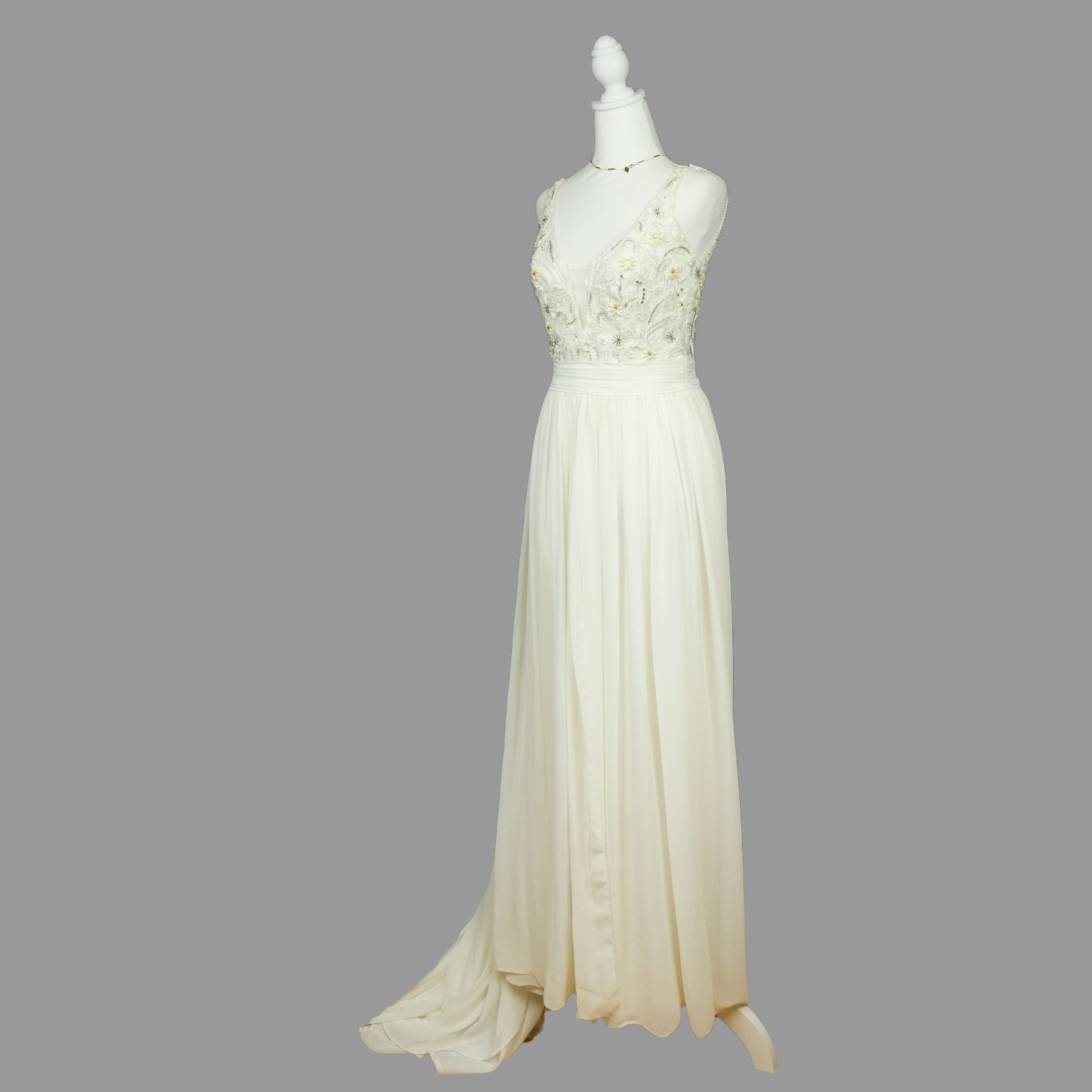 Unbranded pre-owned Ivory Wedding Gown Dress Size S