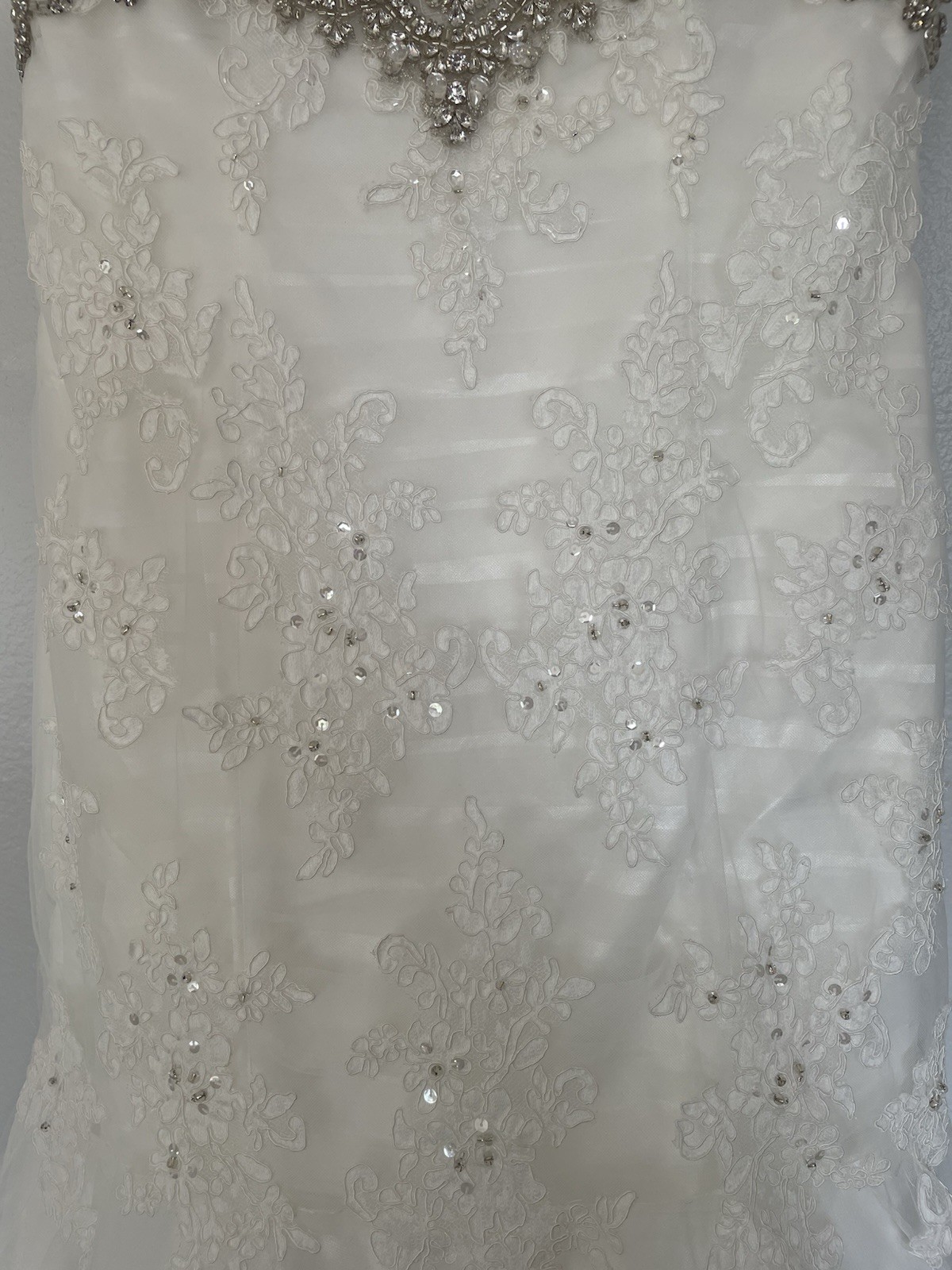 Women’s Wedding Dress Bridal Gown Sz 12 Off White NWT strapless bling sweetheart