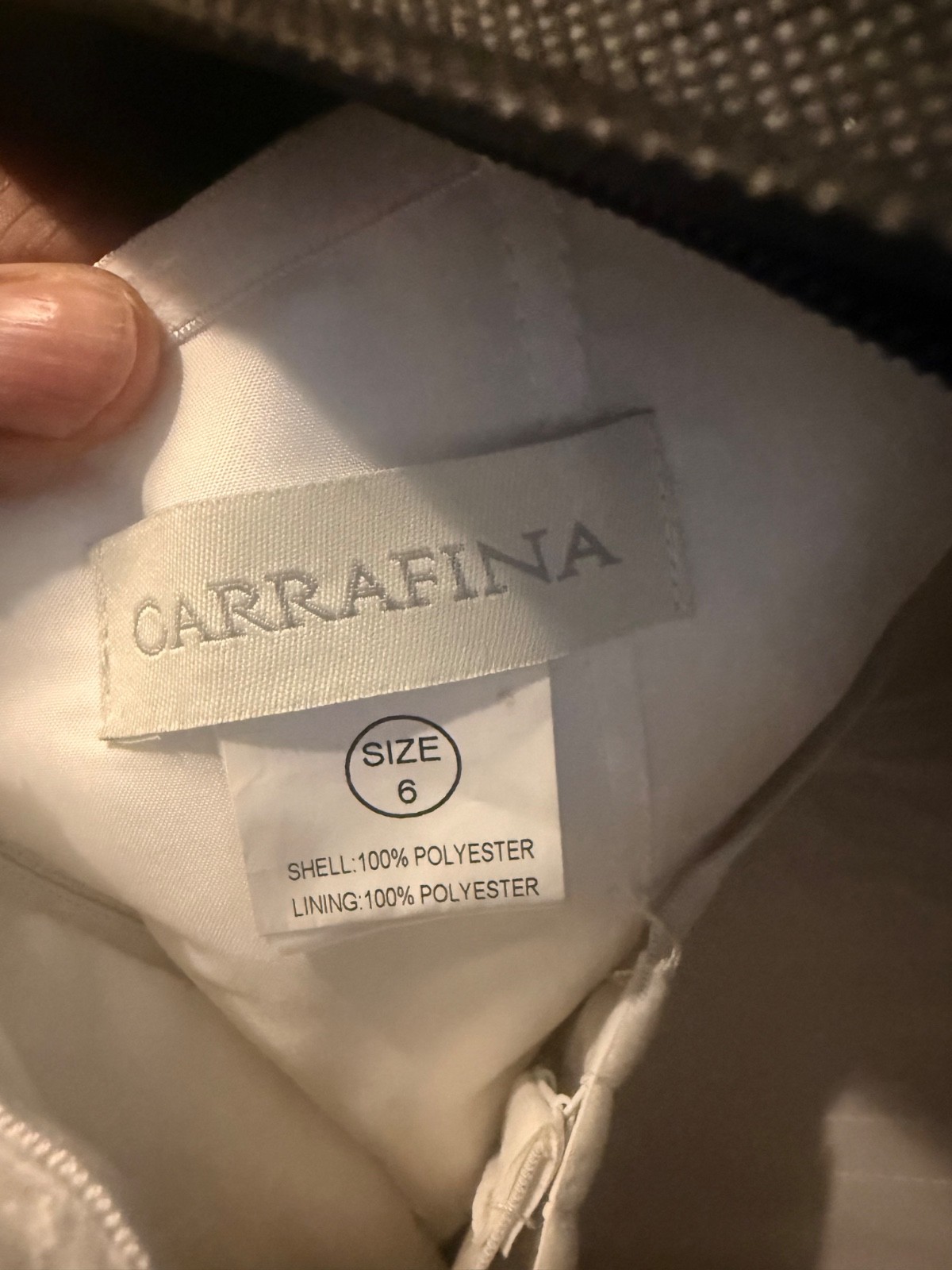 CARRAFINA wedding gown size 6 BRAND NEW, white , long , excellent condition