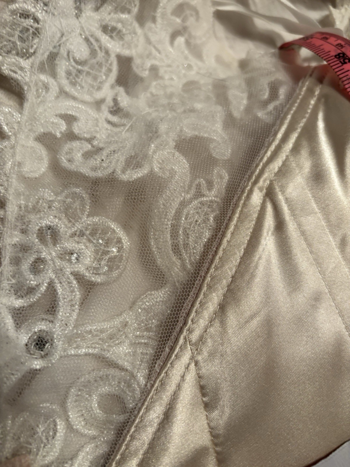 Casablanca Bridal 2228 Belladonna Lace Wedding Dress Size 10 Ivory