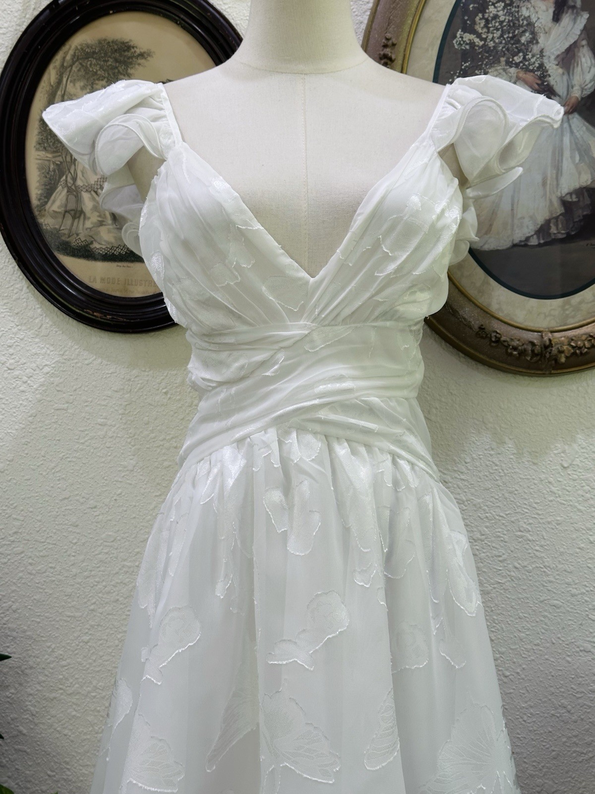 Romantic White Ruffle Dress | Cottagecore Bridal Dress | Beach Wedding