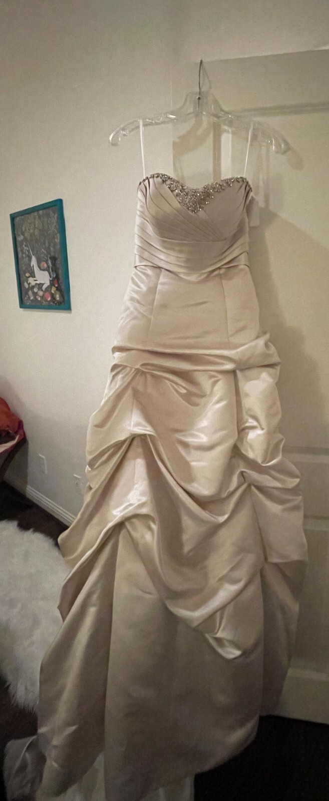 Casablanca Bridal Silk Wedding Gown, Size 0, Never Worn, Perfect Condition