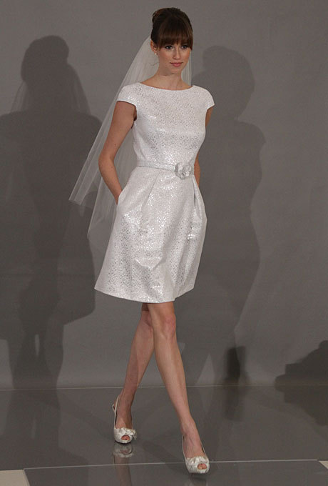 THEIA Cap Sleeve White Jacquard Fit & Flare Dress Wedding – NWT Size 4 $495