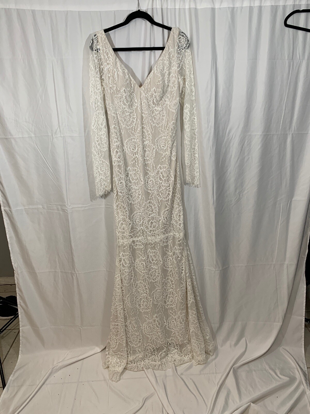 NEW $2195 Katie May San Sebastian Lace Mermaid Gown Wedding [SZ V ] #F409