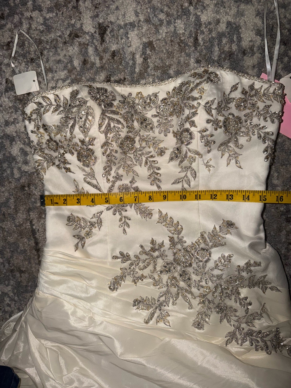 Size 12 CASABLANCA BRIDAL 1996 Ivory/Silver BNWTS