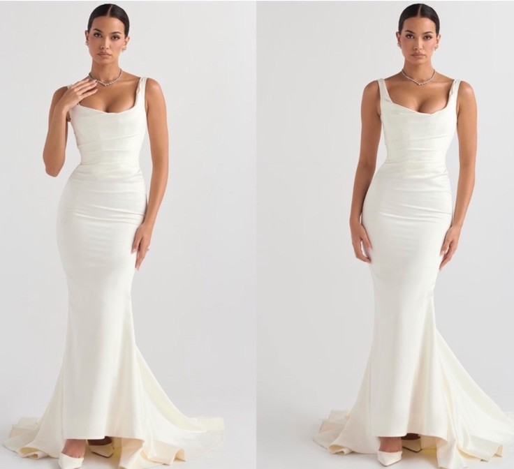 House of CB Emilie Ivory Mermaid Wedding Dress size S