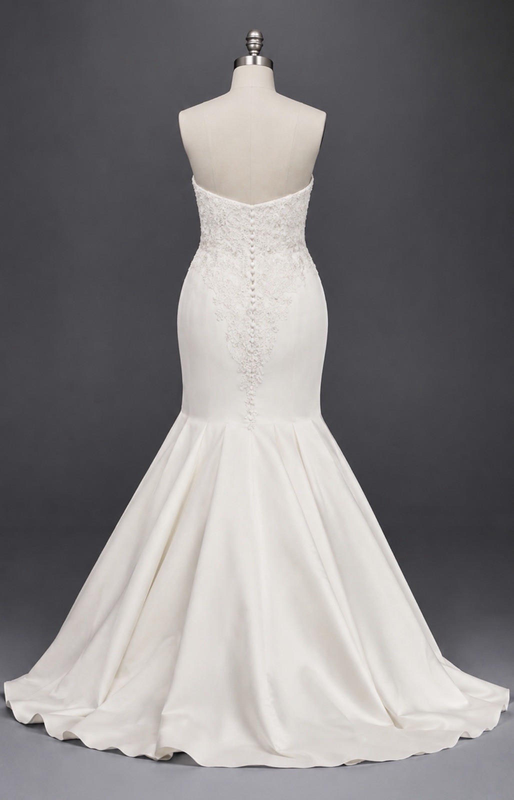 White Sweetheart Sleeveless Mermaid/Trumpet Wedding Dress Lace Beading Train