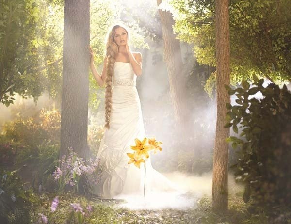 Disney Fairy Tale Alfred Angelo Wedding Dress 10 Rapunzel White Corset NWT