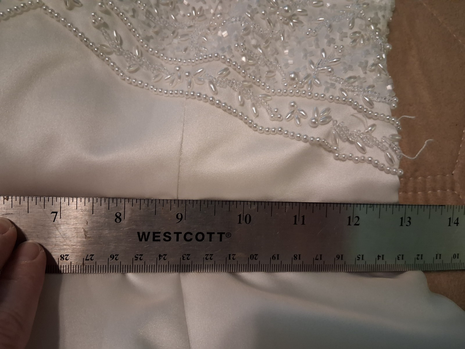 Bonny Wedding Dress Gown Modest high neck white beaded Used size 8