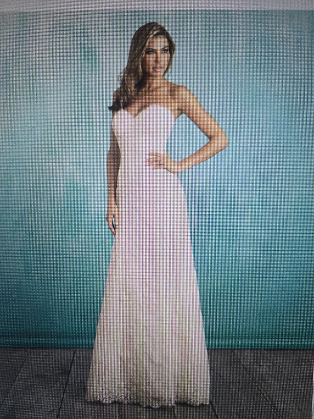 Allure Bridals 9409 Ivory Lace Sweetheart Neckline A-Line Wedding Dress Size 12