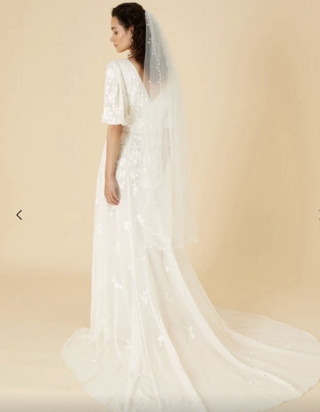 Monsoon Rosie Beaded Wedding Dress-Size 2 Anthropologie Art Deco