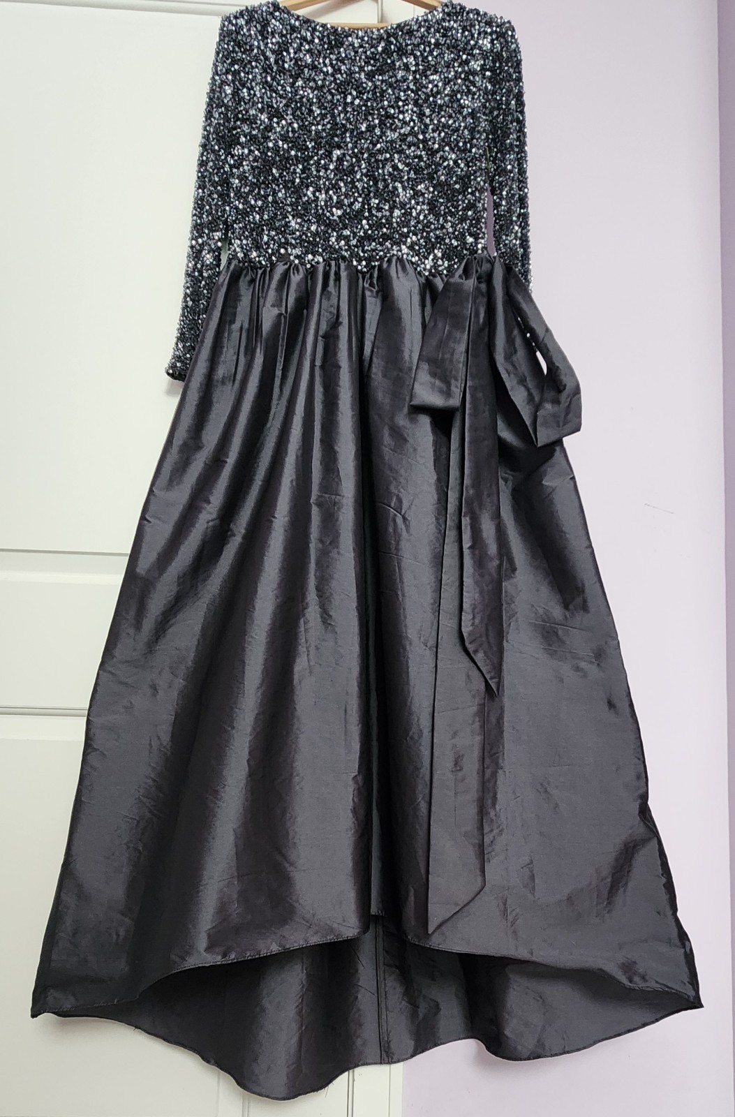 New! Made in India, Pissano Nights Full-length (high-low hem), Sz 8, 3/4 sleeves