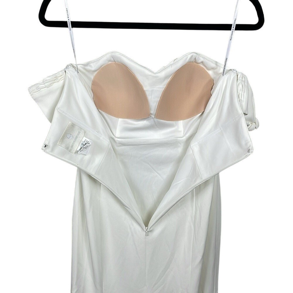 Watters & Watters Ivory Off-the-Shoulder Bow Sleeve Wedding Gown Dress NEW 18W