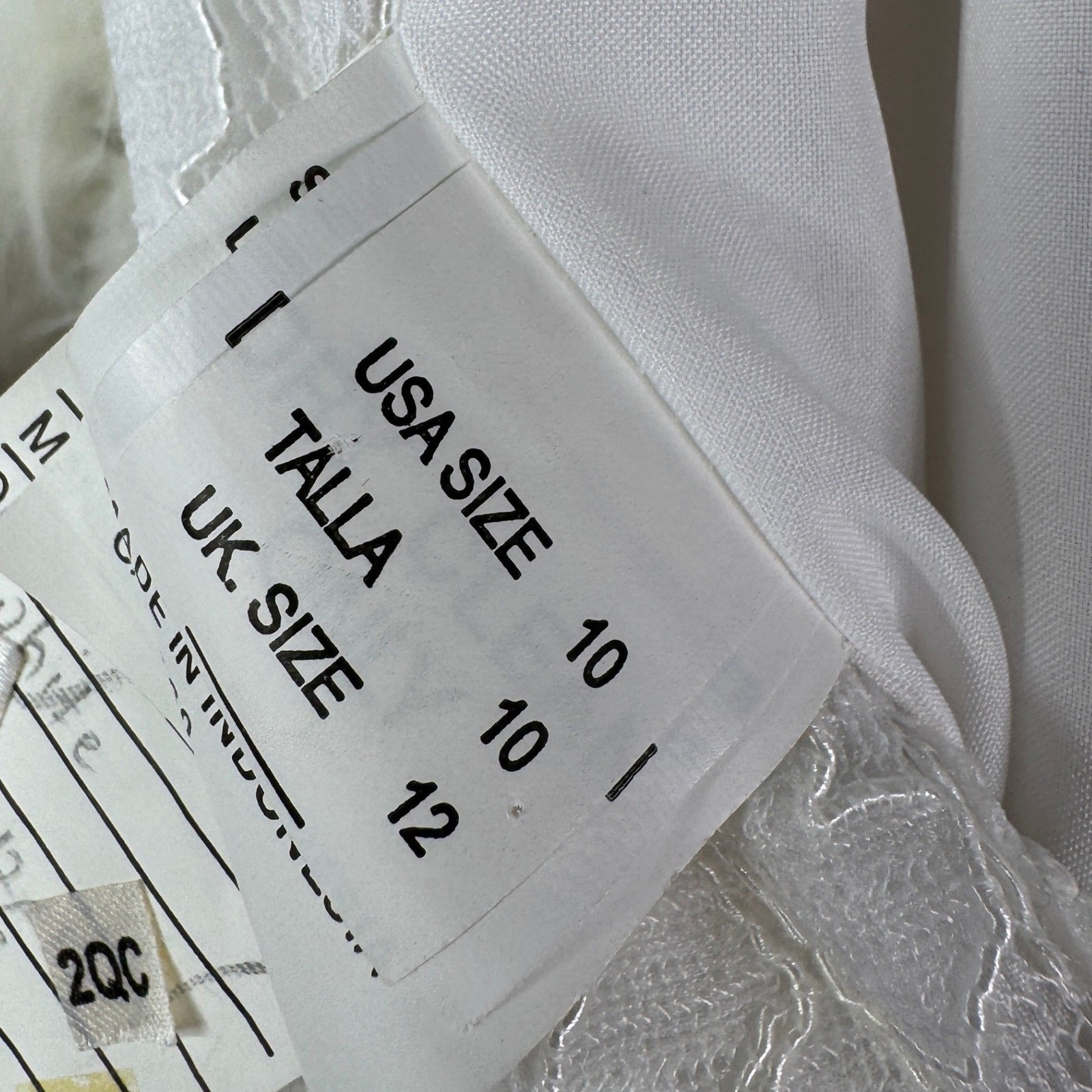 Mori Lee Madeline Gardiner Wedding Dress Lace Beaded Belt V Neck Sleeveless 10