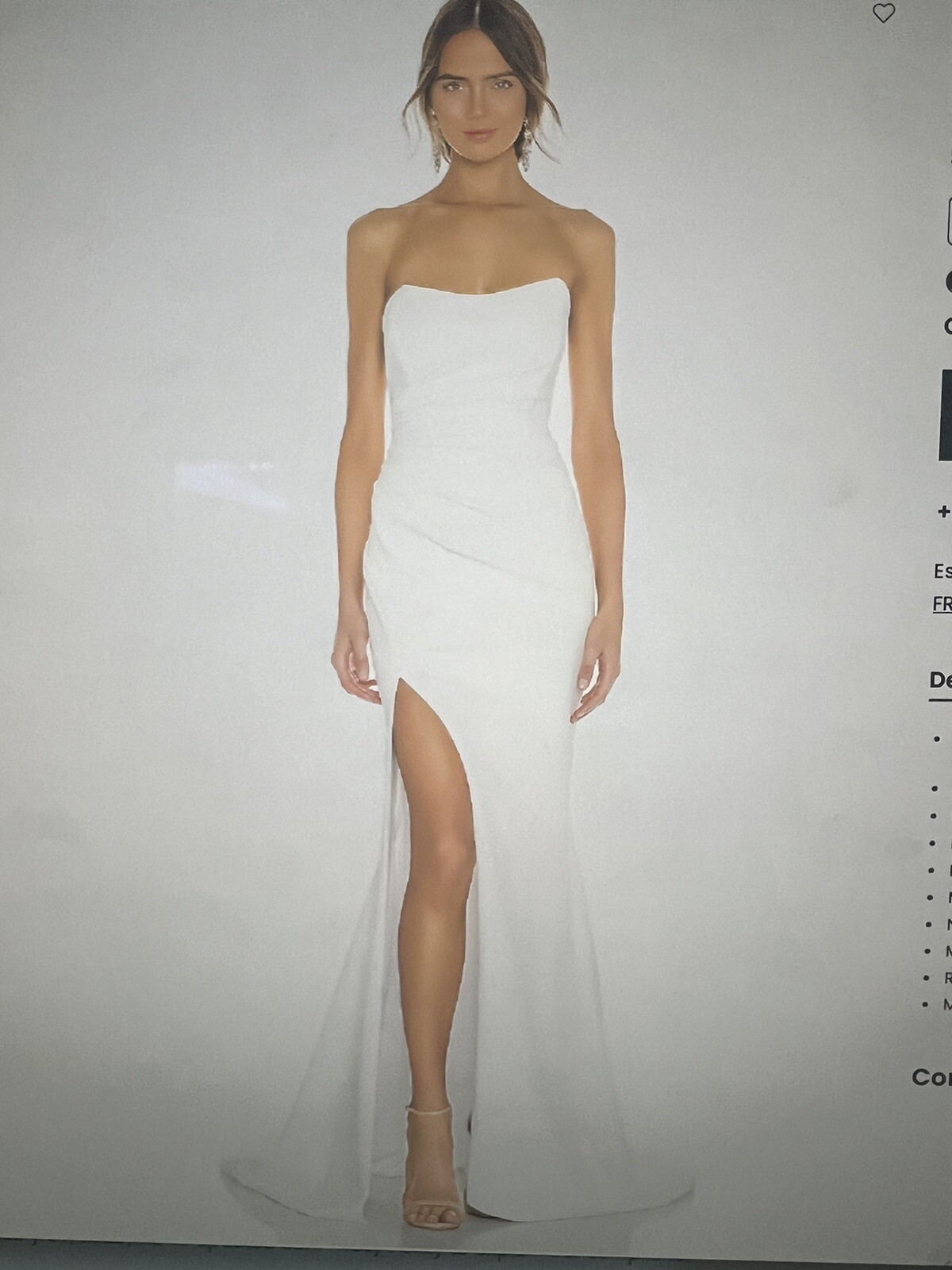 NEWNoel and Jean Katie May Divinity Ivory Trumpet Gown Wedding Cocktail Dress M