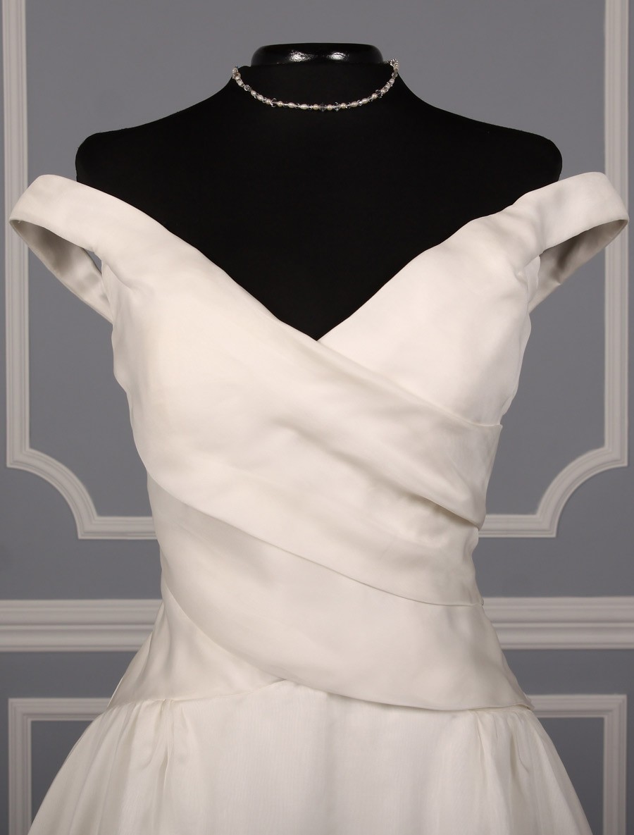 AUSTIN SCARLETT Bridal Wedding Dress Gown Charlotte Sweetheart Silk Off Shoulder