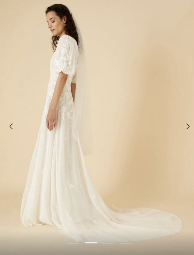 Monsoon Rosie Beaded Wedding Dress-Size 2 Anthropologie Art Deco