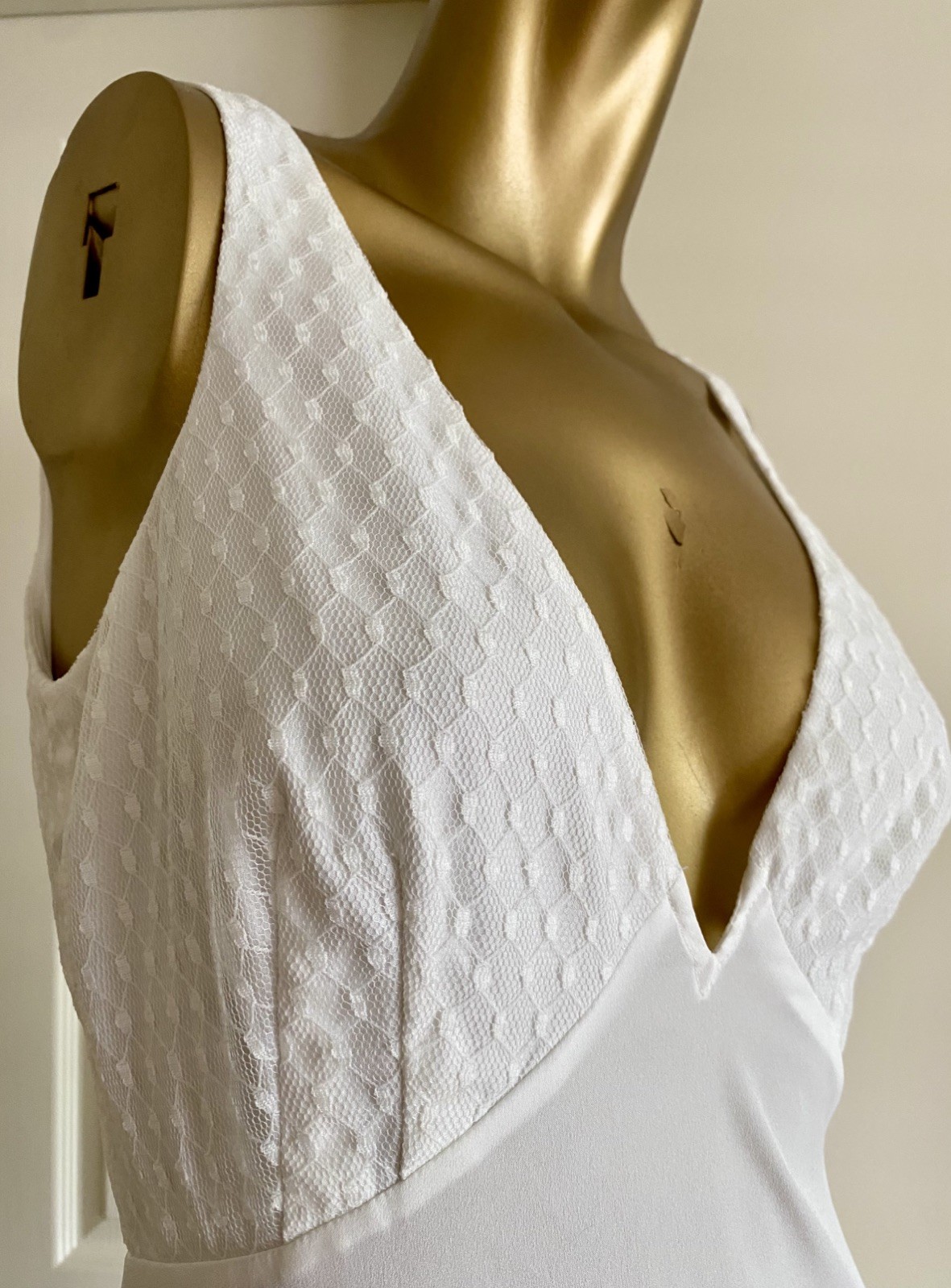 NWT French Connection Rene Lace Boho Beach Bridal Wedding Dress Crochet Size 2