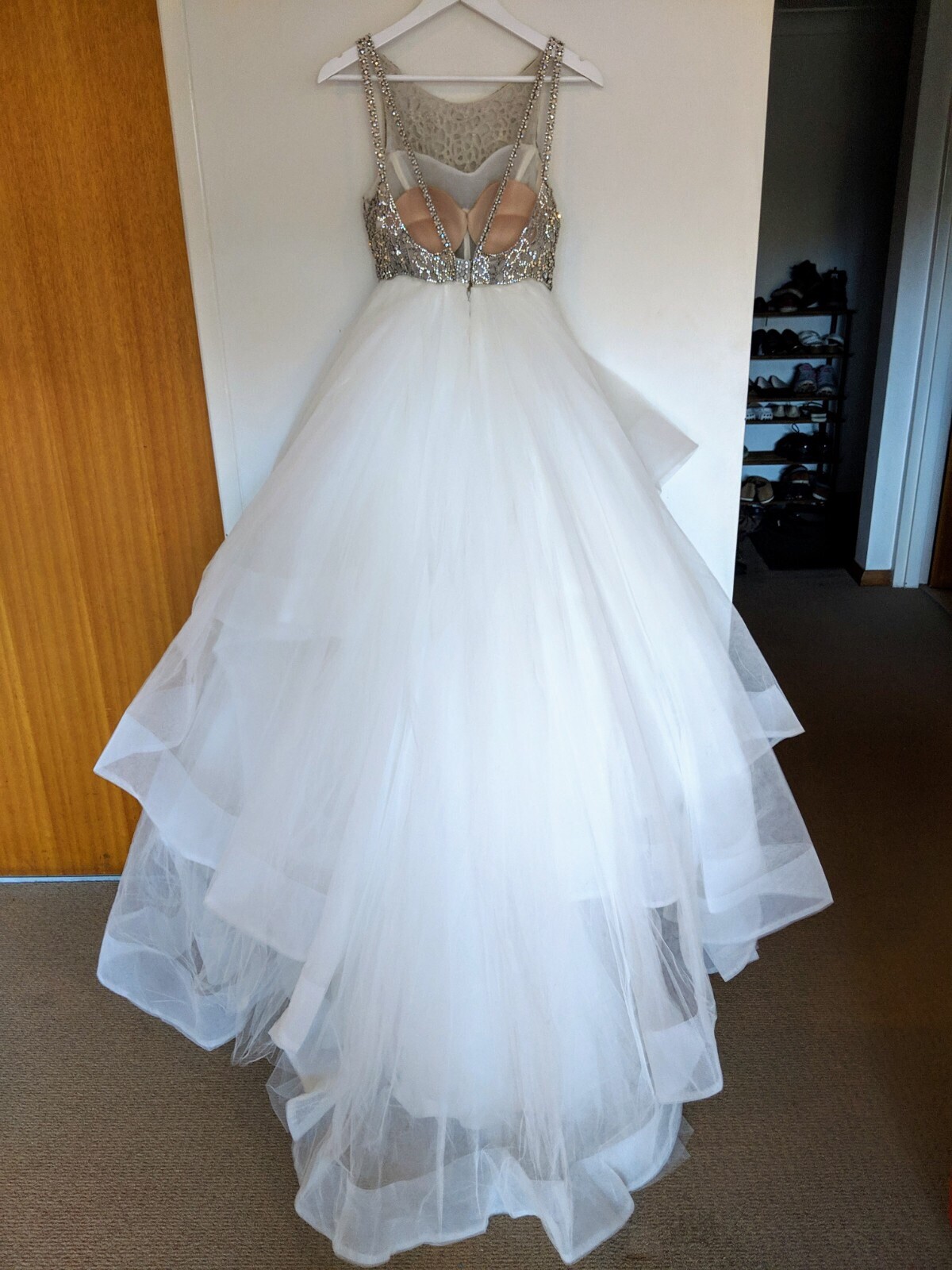 Hayley Paige Dori UK 6 8 US 2 4 6 Ivory Alabaster Ball Gown