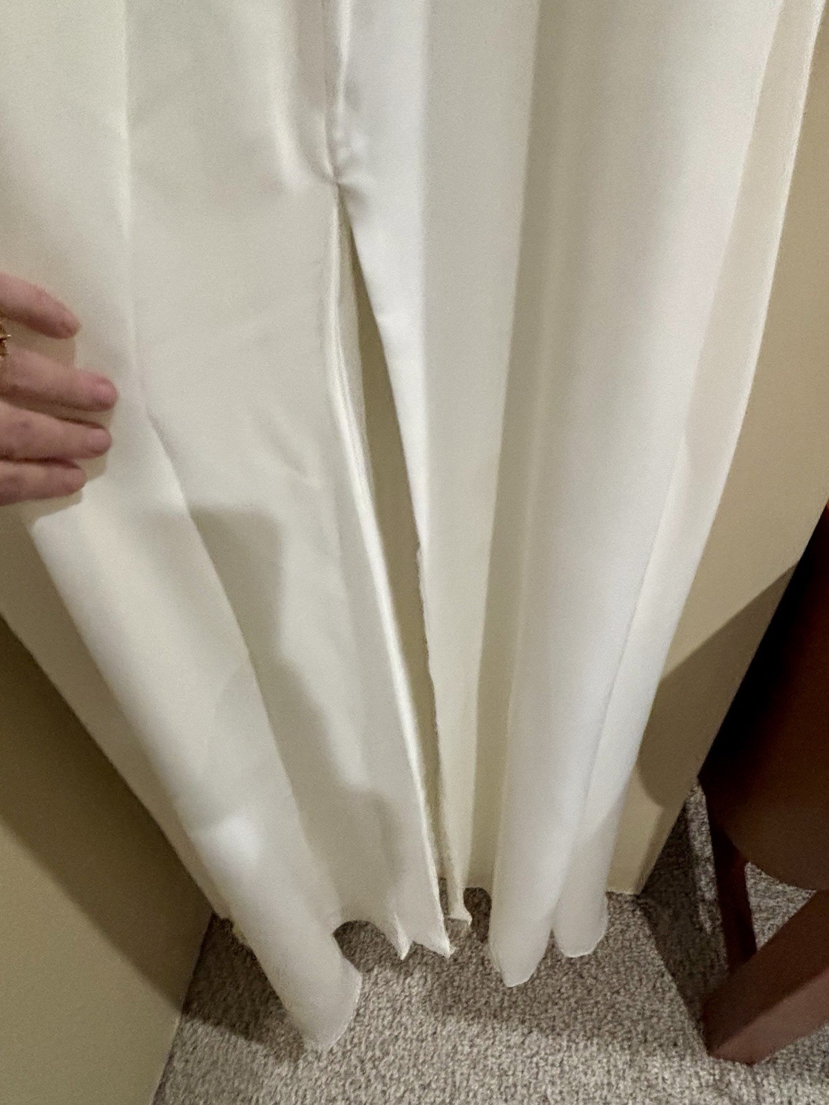 NWT Ivory Wedding Dress Flutter Sleeves Lace Up Back Pockets Romantic Bridal