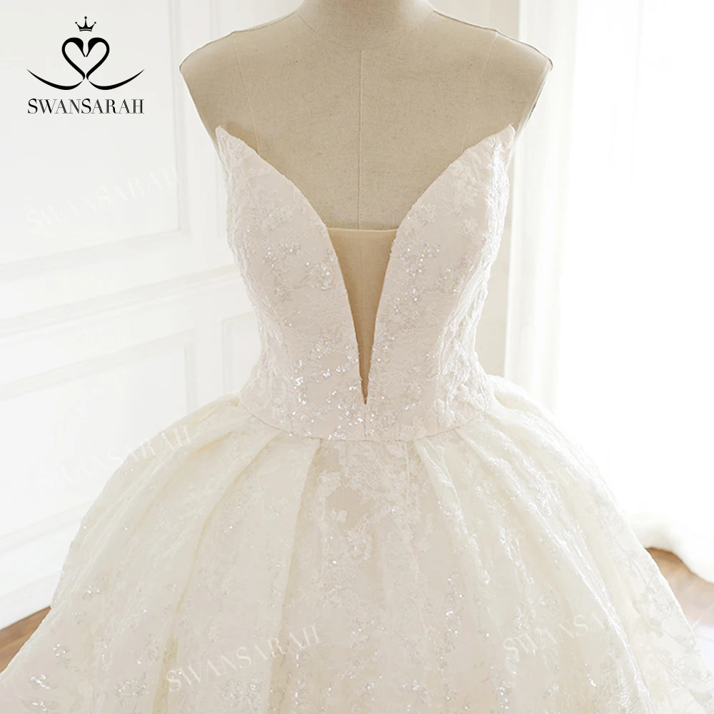 Luxury Sweetheart WeddingDress Beaded Ball Gown Bridal Princess Vestido De Novia