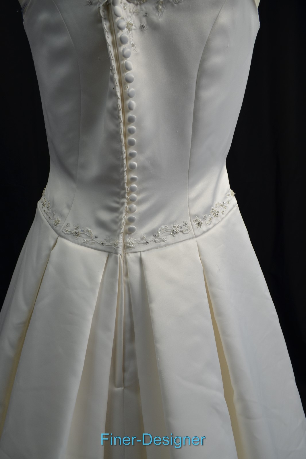 Jasmine Haute Couture Portrait Wedding Gown Ivory bride train dress 12 NWT $1800