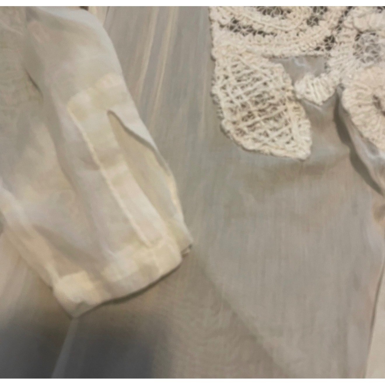 Lila Eugenie dress beach cover up silk cotton white M bridal resort wedding
