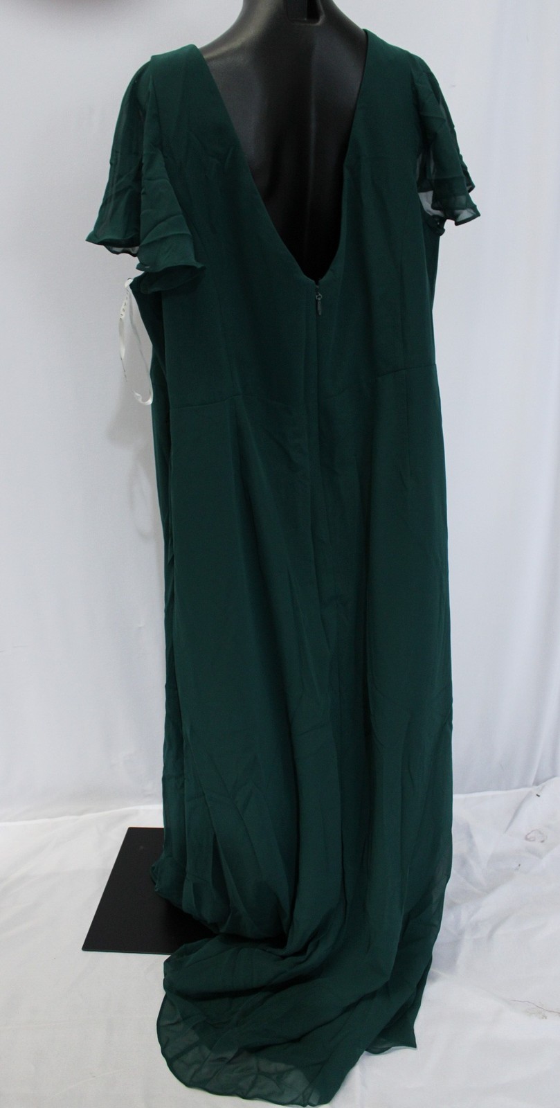 Azazie Women’s Soren A-Line Pleated Ruched Chiffon Dress AP2 Pine Size: A24