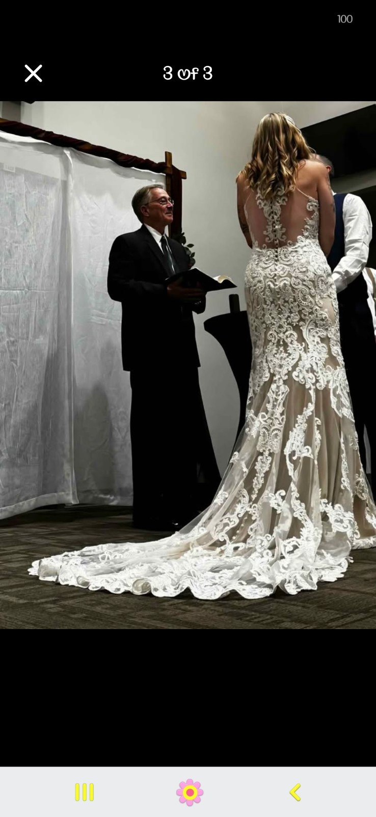 Allure Bridals Lace Wedding Dress Size 8