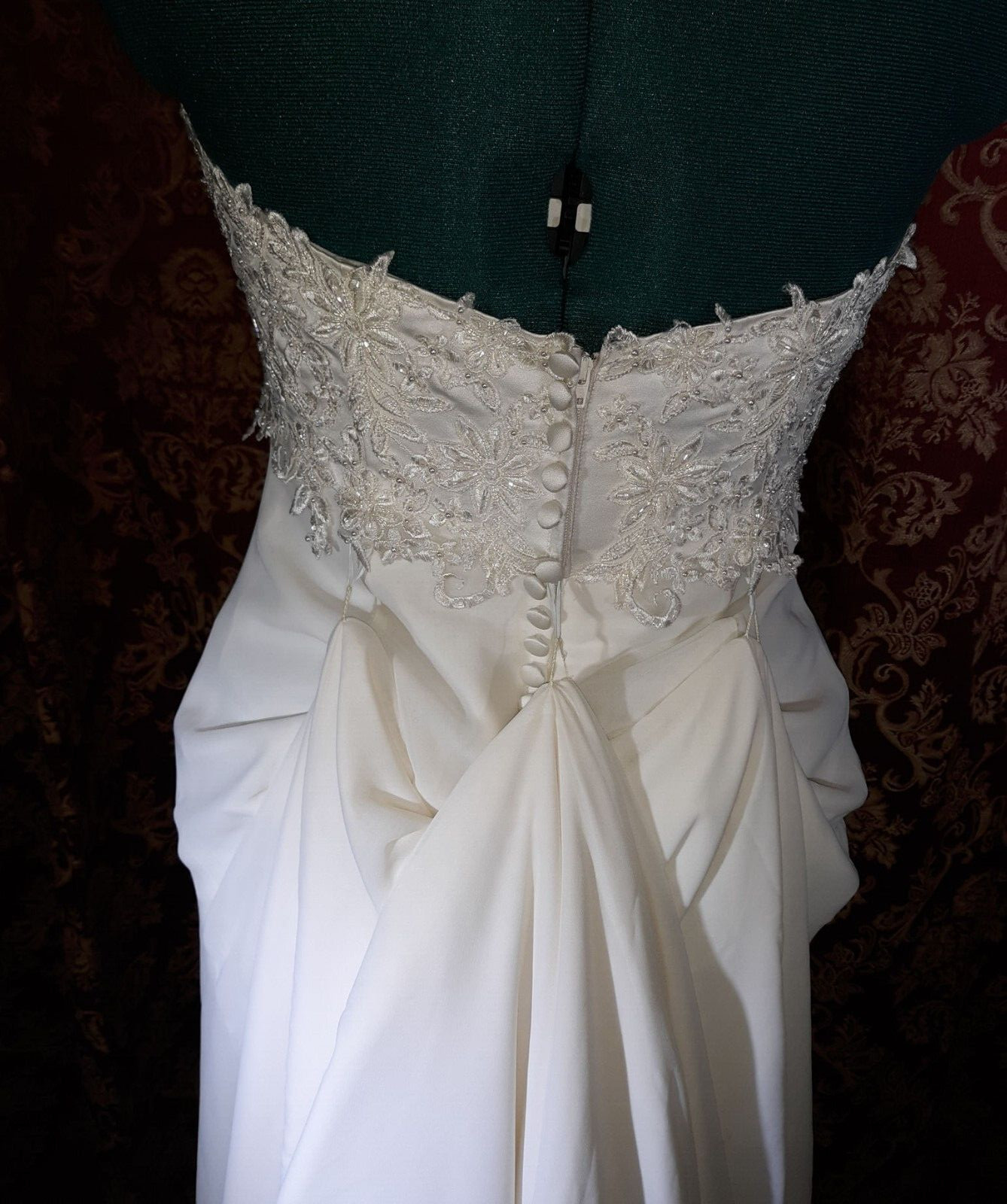 Ginnis by Montique Chiffon Boho Beach Wedding Dress Halter REDUCED!!