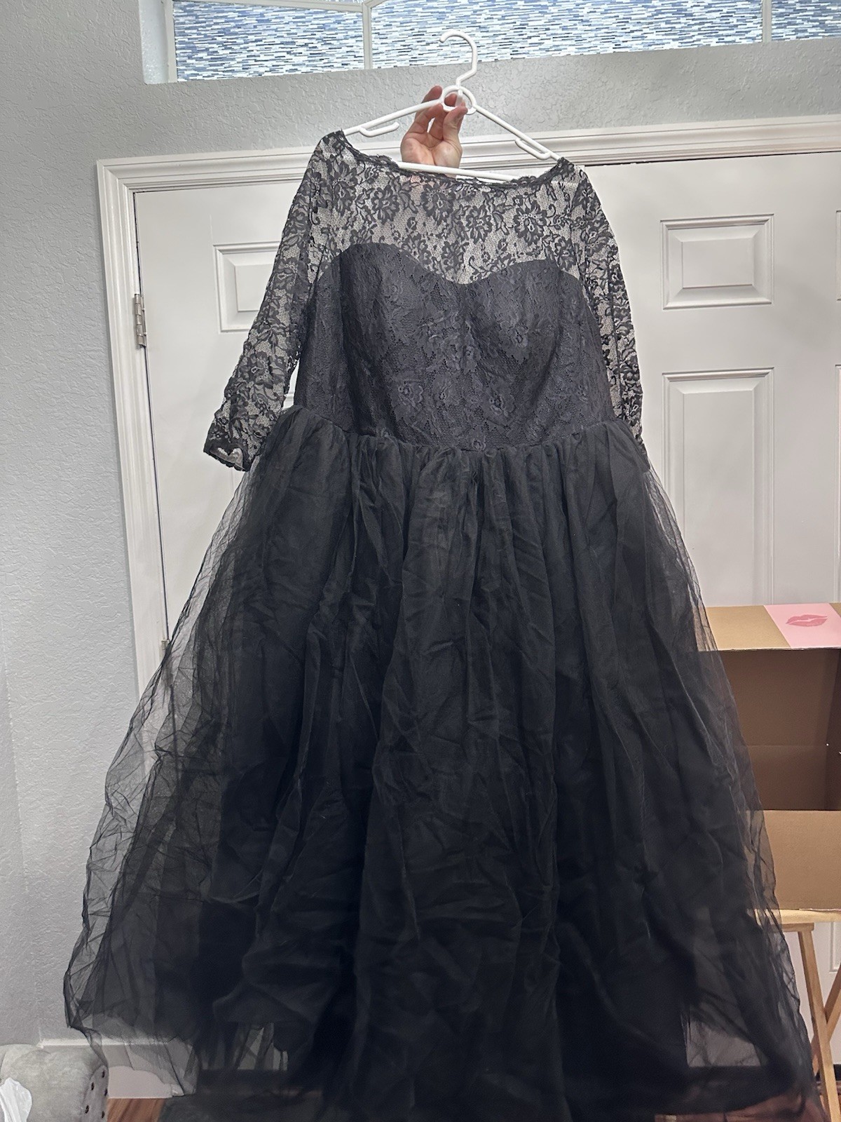 KissProm Women’s Wedding Dress – Black NWT custom size.