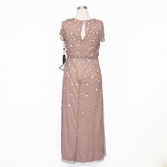 Adrianna Papell – Petite 3D Embellished Blouson Gown
