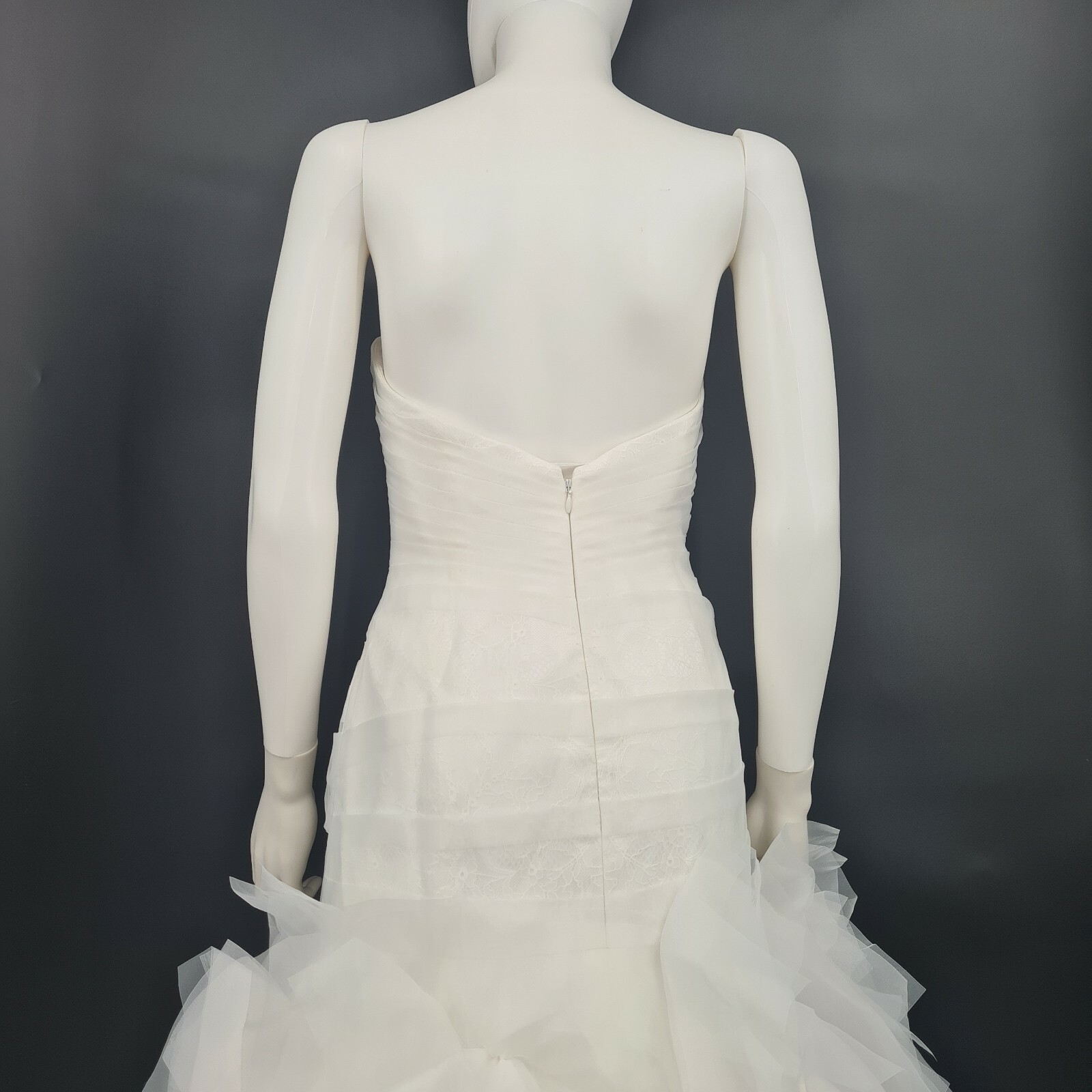 AUGUSTA Jones Strapless Lace Trumpet Mermaid Wedding Dress Size 12 Vintage