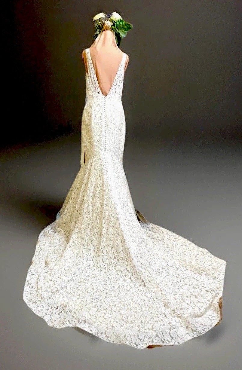 Pronovias Mosaico Wedding Dress Off White Size 12 US
