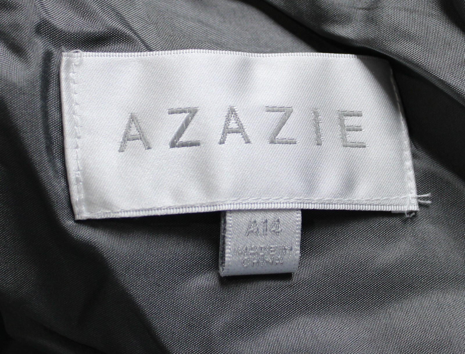 Azazie Women’s Elly Lace Scoop Neck Chiffon Dress AP2 Steel Gray Size: A14 NWT