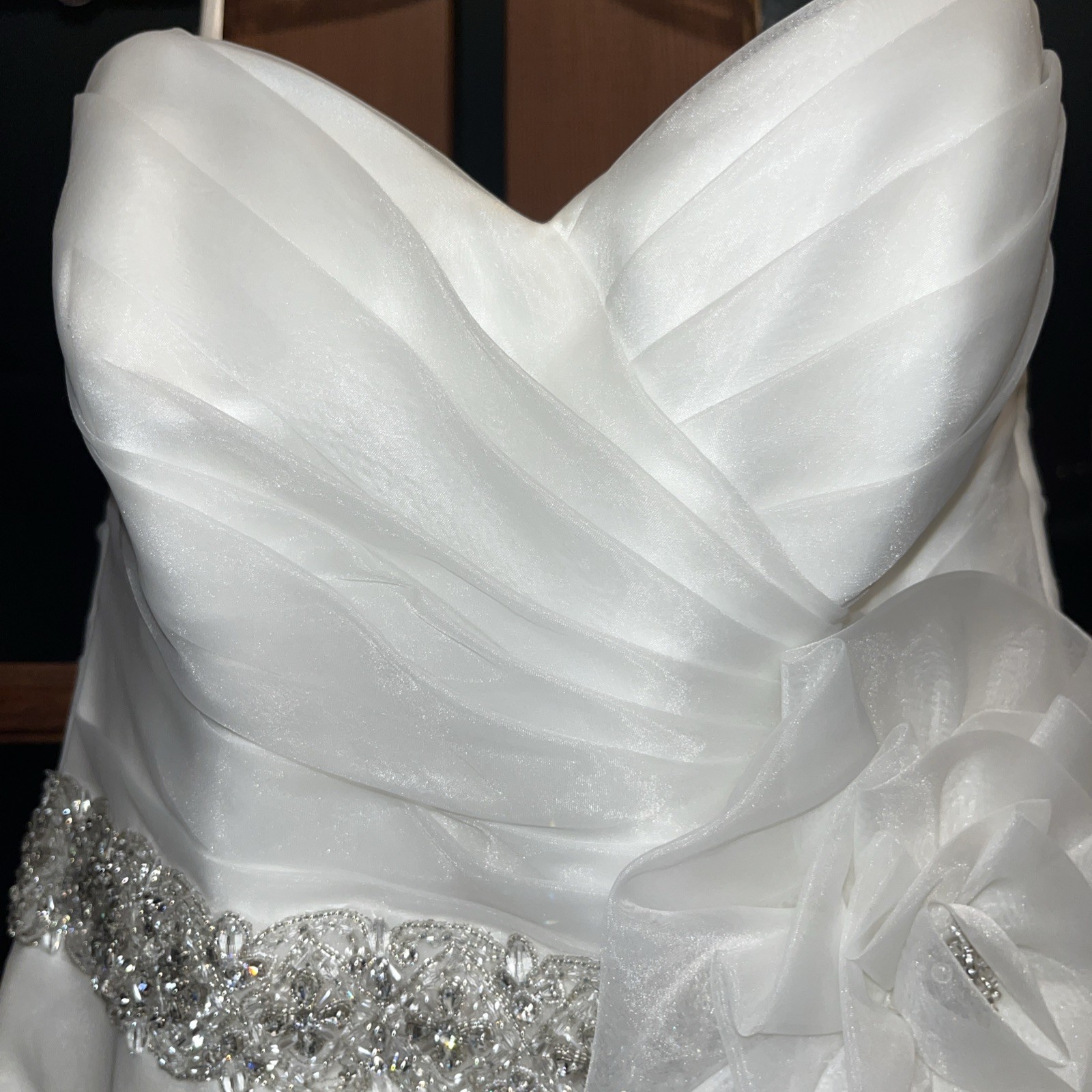 Elegant Wedding Dress By Venus Rhinestone Strapless Size 14 New With Tags!